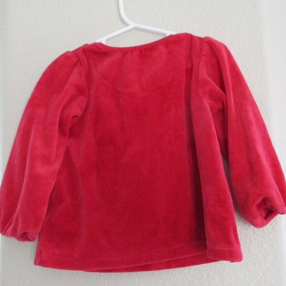 Carters Christmas Shirt Toddler Girls 3T Red Long Sleeve Heart Pullover Holiday - Picture 7 of 7